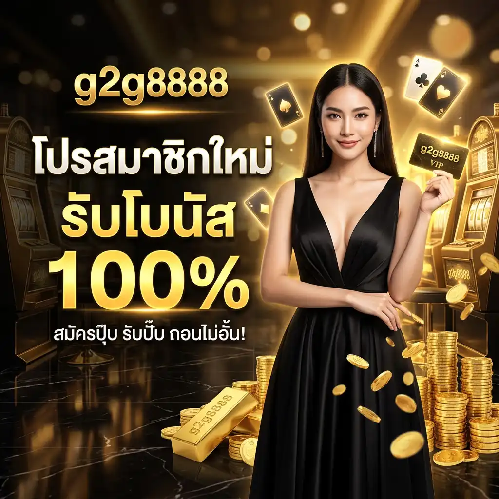 โปรสมาชิกใหม่ รับโบนัสเพิ่ม 100% สมัครปุ๊บ รับปั๊บ ถอนไม่อั้น